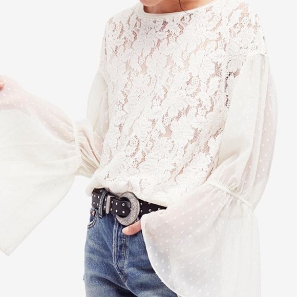 NWT Free People Something Like Love Lace Blouse - Picture 3 of 3